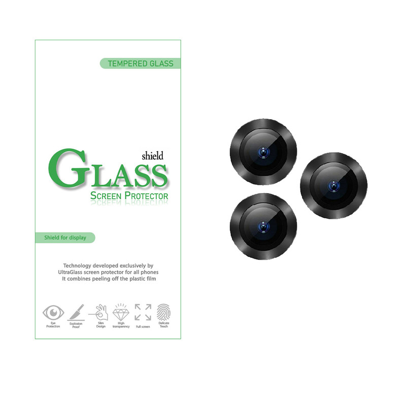 محافظ لنز دوربین شیلد گلس مدل RING مناسب برای گوشی موبایل اپل iPhone 13 Pro