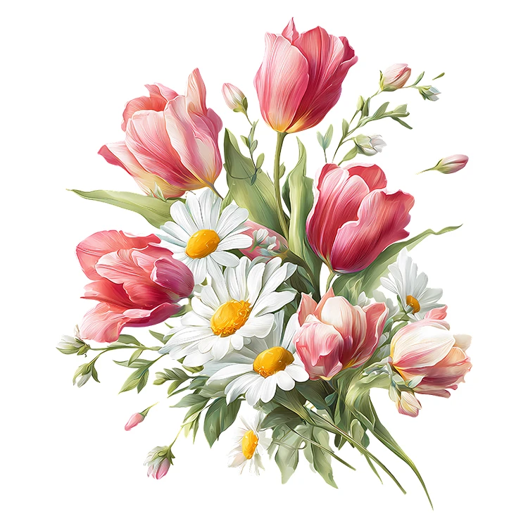 استیکر پارچه و لباس پاد آفرین مدل کارتونی طرح گل کد S6045