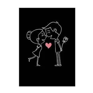    کارت پستال بادکنک آبی طرح عشق مدل Love2