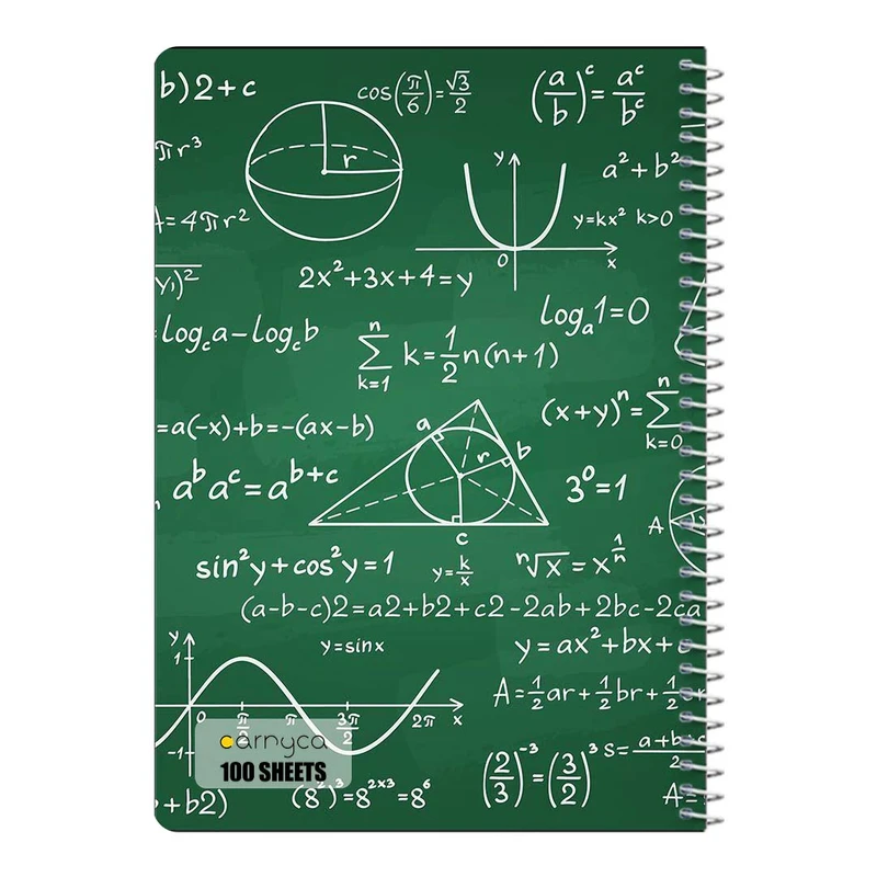 دفتر مشق 100 برگ سیمی کارنیکا طرح ریاضیات Mathematics کد 77562