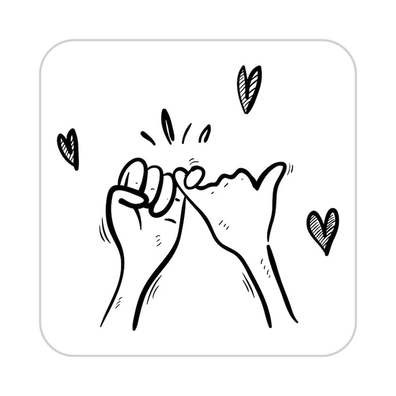 زیر لیوانی کاکتی طرح عاشقانه مدل mp37741