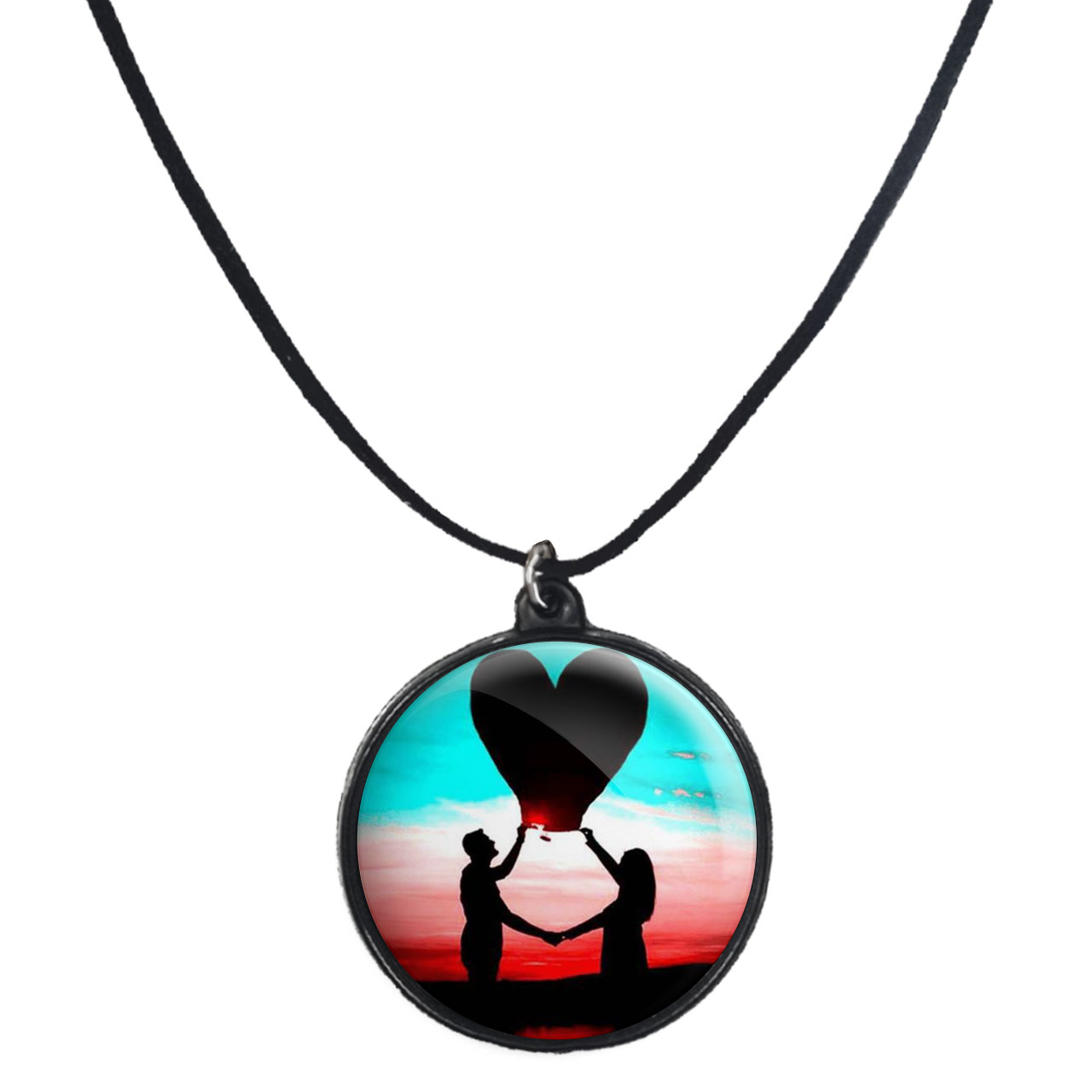 گردنبند پرمانه طرح عاشقانه کد pmb.1146 مدل دو طرفه