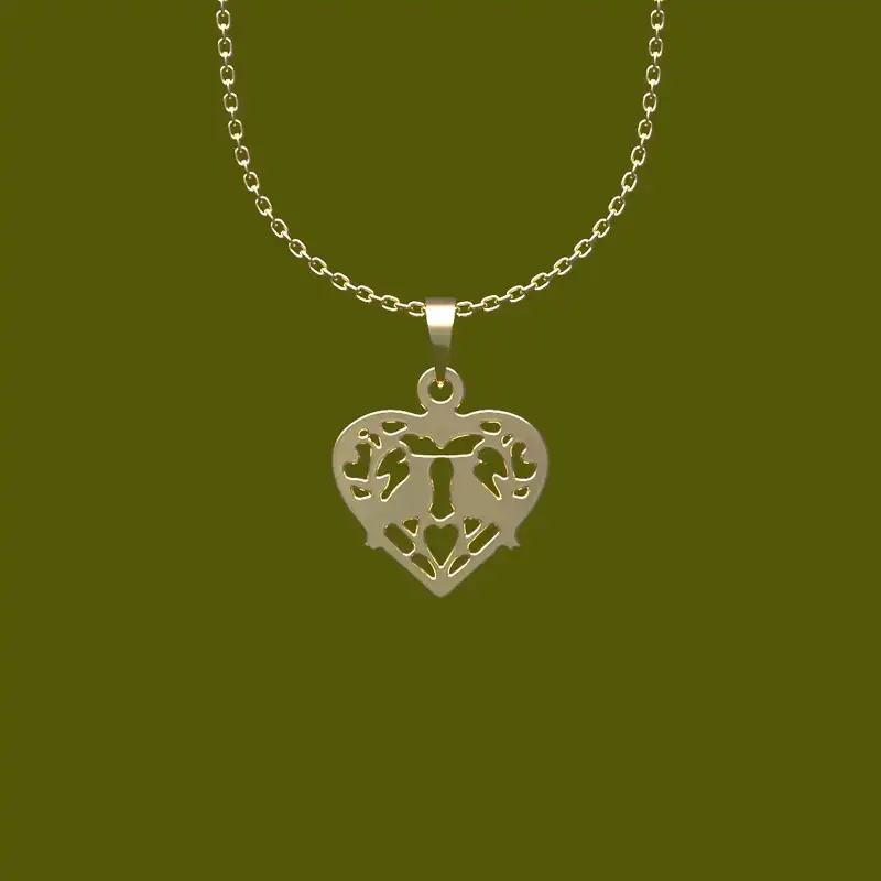 گردنبند طلا 18 عیار زنانه مدوپد مدل  طرح قلب کد S1001