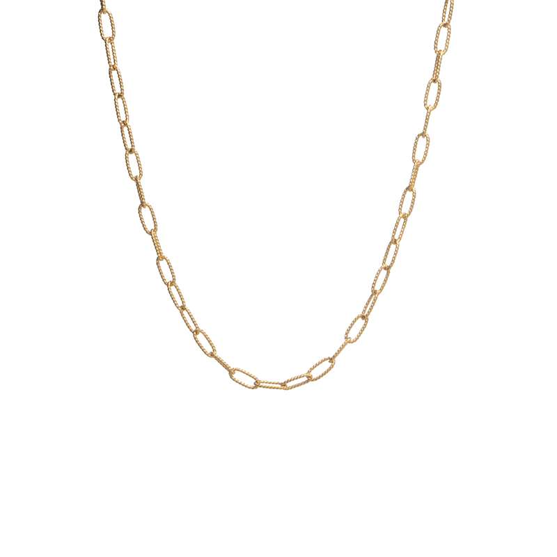 زنجیر طلا 18 عیار زنانه گالری ملی طرح بافت مدل ML-146