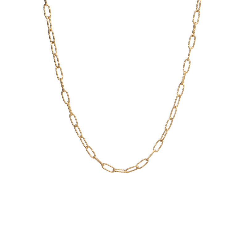 زنجیر طلا 18 عیار زنانه گالری ملی طرح بافت مدل ML-146