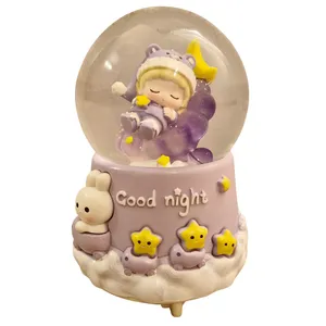 گوی موزیکال مدل پمپی نوزاد خوابیده طرح Good night کد A02