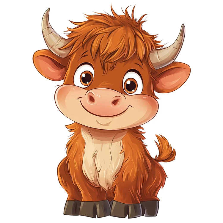 استیکر پارچه و لباس پاد آفرین مدل بچه گاو کد DKST595