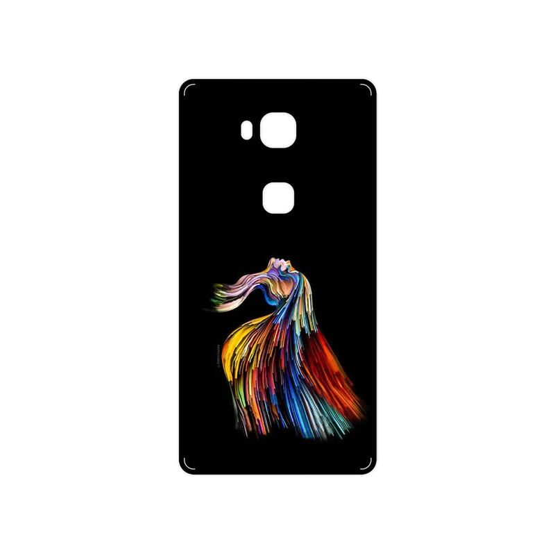 برچسب پوششی ماهوت مدل Rainbow Hair Digital Art مناسب برای گوشی موبایل هوآوی GR5