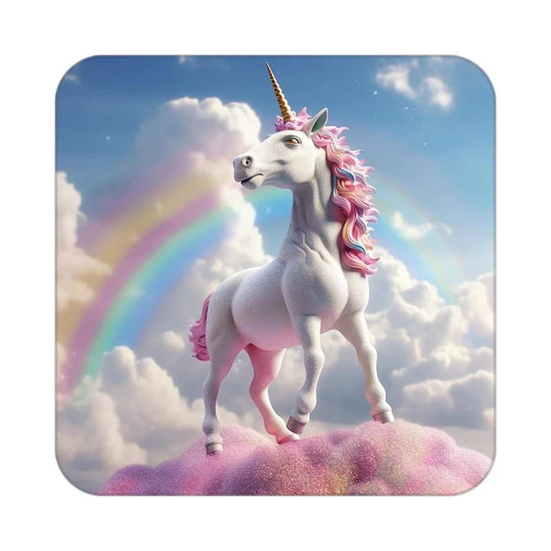 زیر لیوانی کاکتی طرح اسب تک شاخ و یونیکورن مدل mp29069