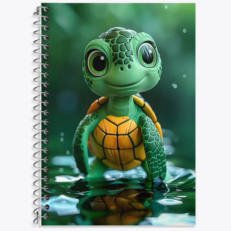 دفتر لغت 50 برگ خندالو طرح لاکپشت کیوت کد F6248