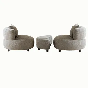 مبل راحتی ۲ نفره نوین چوب سورن مدل Sarin همراه با جلو مبلی