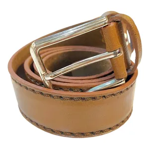 کمربند مردانه مدل روکو طرح دوخت زیگزاگ کد 543008