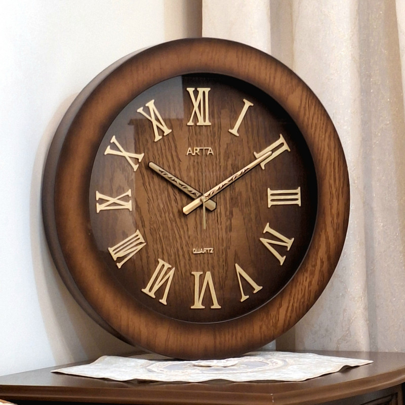 ساعت دیواری آرتا مدل چوبی کد 42