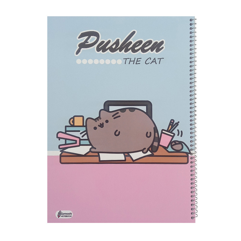 دفتر مشق 50 برگ سروشی طرح pusheen مدل A4