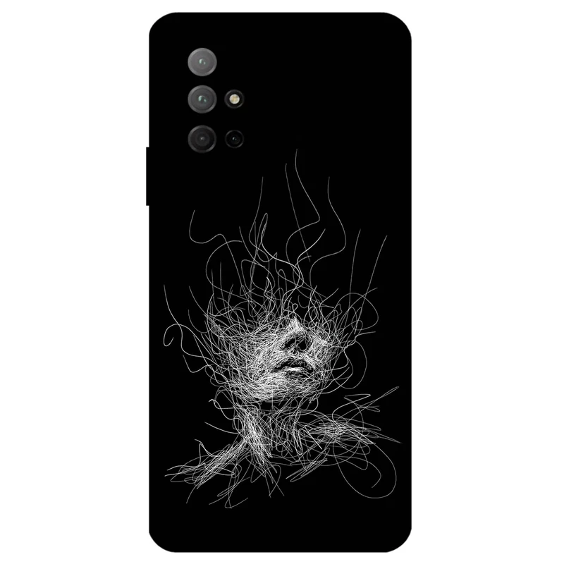  کاور مگافون طرح اسکچ صورت مدل 7423 مناسب برای گوشی موبایل آنر 30S