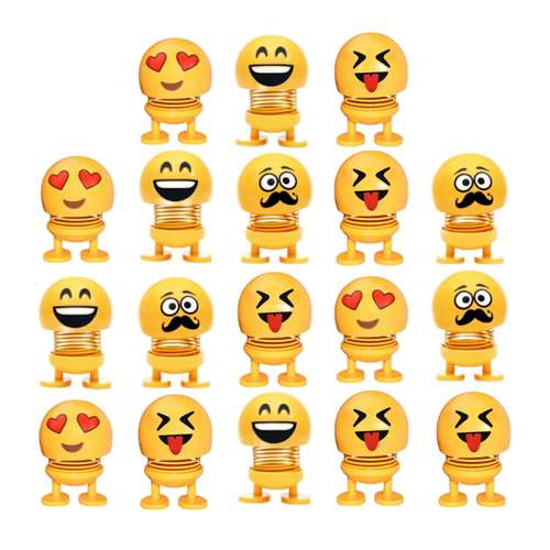 عروسک فنری طرح ایموجی مدل KAI کد 610 مجموعه 18 عددی