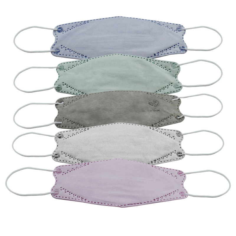 ماسک تنفسی می‌ماسک مدل سه بعدی چند رنگ بسته 25 عددی