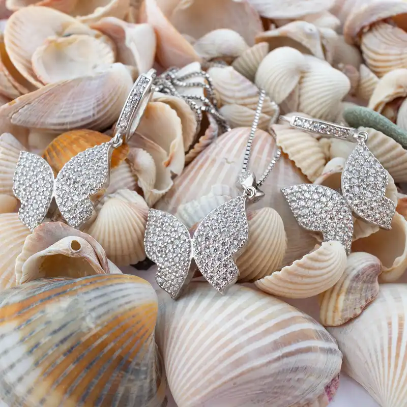 نیم ست نقره زنانه مدل AMT_N104