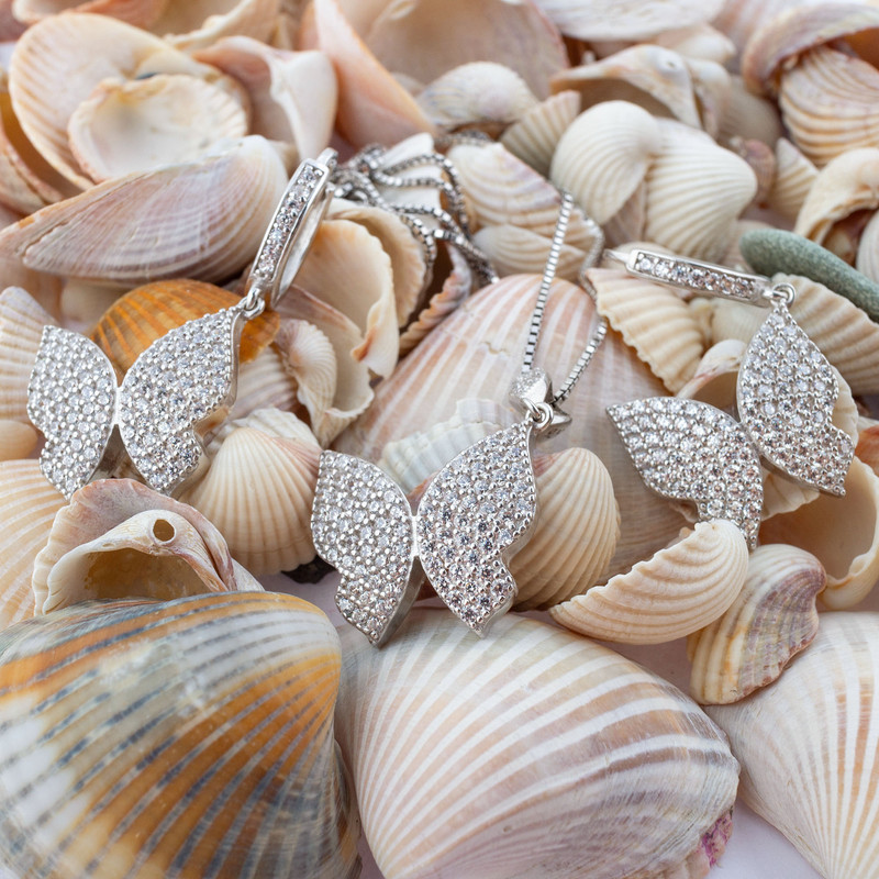 نیم ست نقره زنانه مدل AMT_N104 نیم ست نقره زنانه مدل AMT_N104