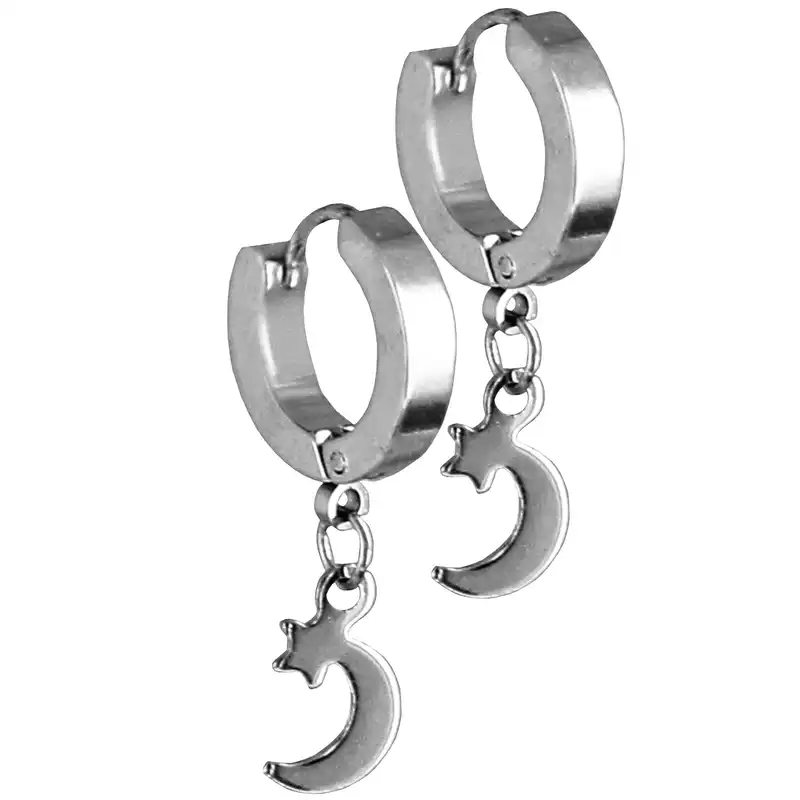 گوشواره زنانه طرح ماه و ستاره کد 1156