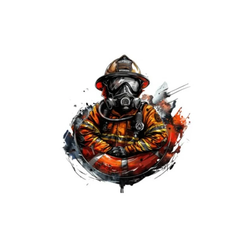 استیکر پارچه و لباس پاد آفرین مدل آتش نشان کد 360