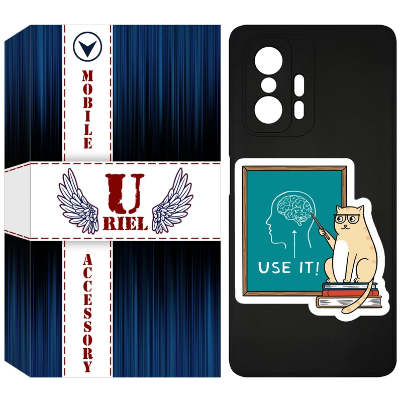 کاور یوریل مدل KSH کد 95 طرح گربه عاقل مناسب برای گوشی موبایل شیائومی 11T / 11T Pro