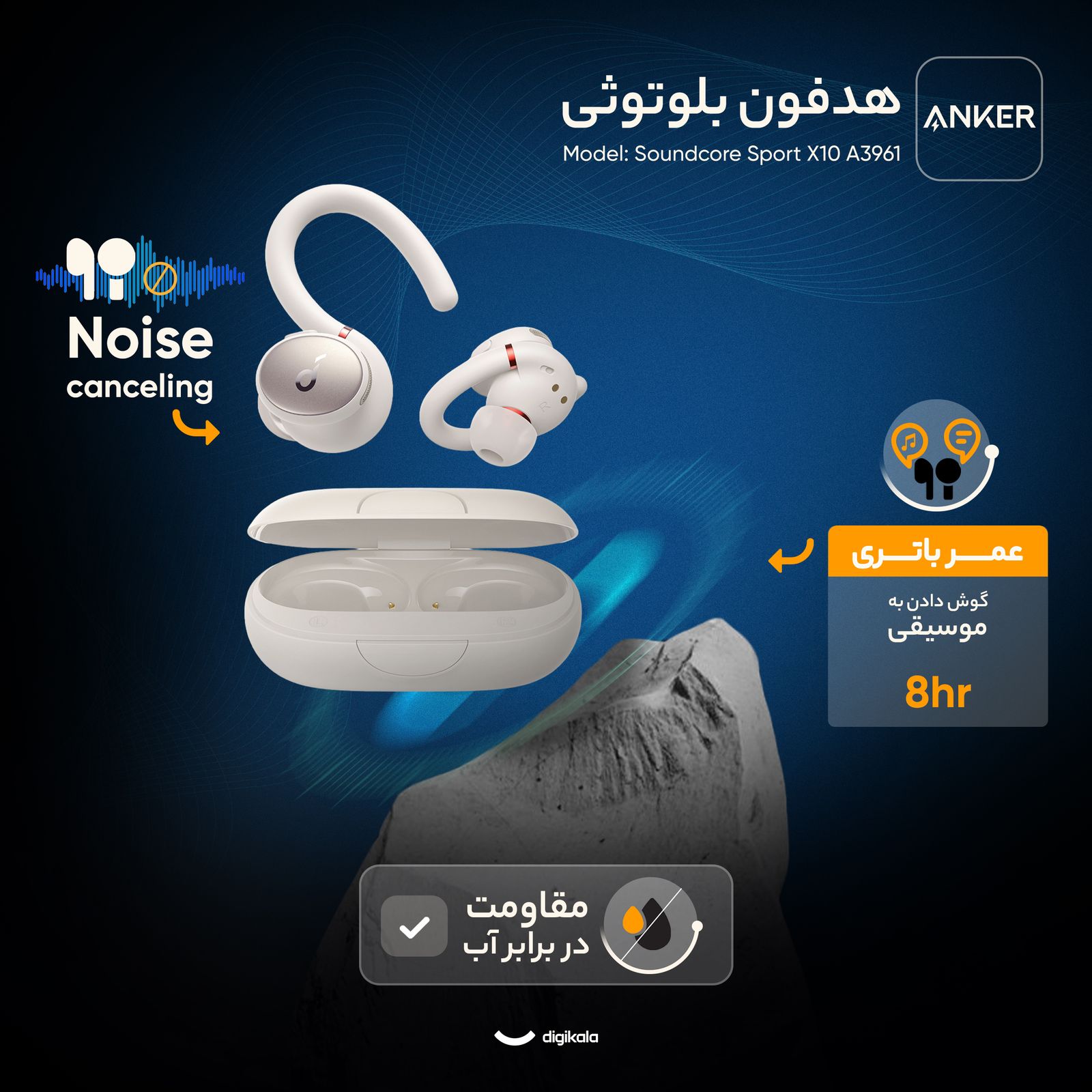هدفون بلوتوثی انکر مدل Soundcore Sport X10 A3961 -  - 22