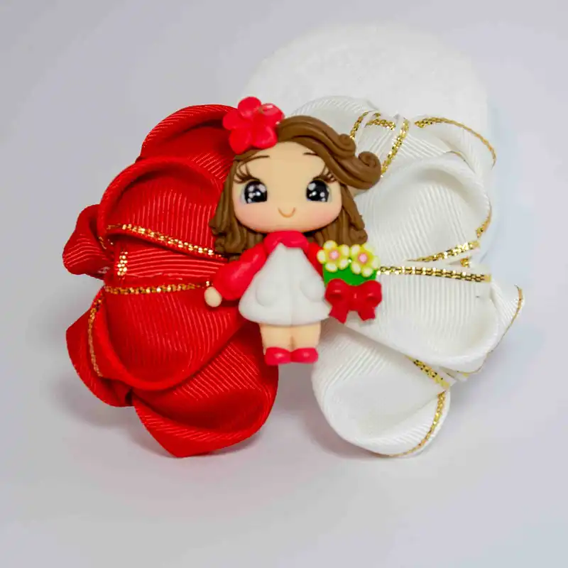 گیره مو دخترانه مدل گل عروسکی