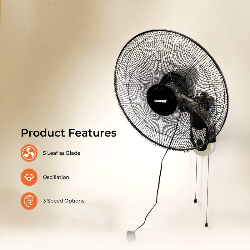 پنکه دیواری جی پاس مدل GF9604