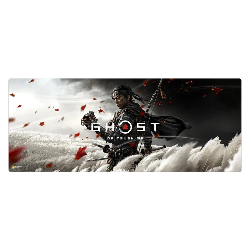 ماوس پد هومرو مدل HX186 طرح Ghost of Tsushima سایز 40x100 سانتی‌متر