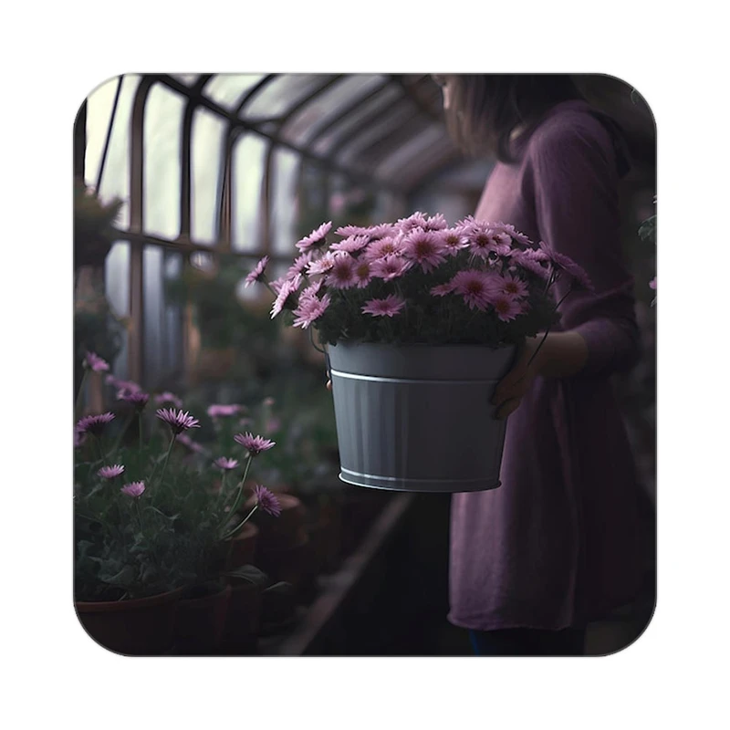 زیر لیوانی کاکتی طرح گل مدل mp19750