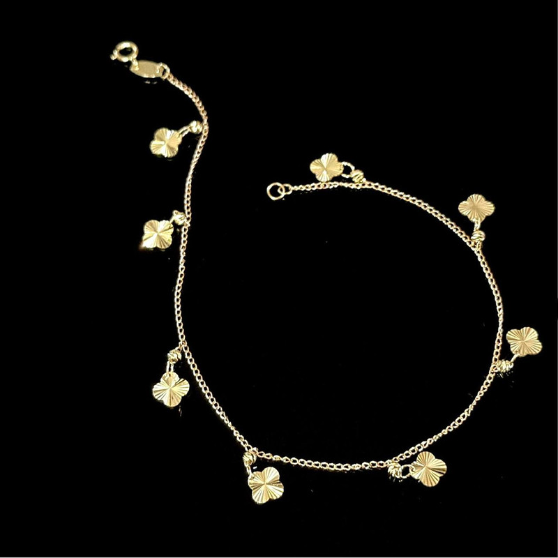 پابند طلا 18 عیار زنانه مدل P008 طرح آویز ونکلیف پابند طلا 18 عیار زنانه مدل P008 طرح آویز ونکلیف