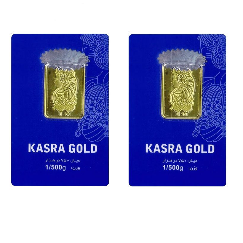 طلا گرمی 18 عیار گالری طلای نجفپور مدل K-2.400 بسته دو عددی - - 1