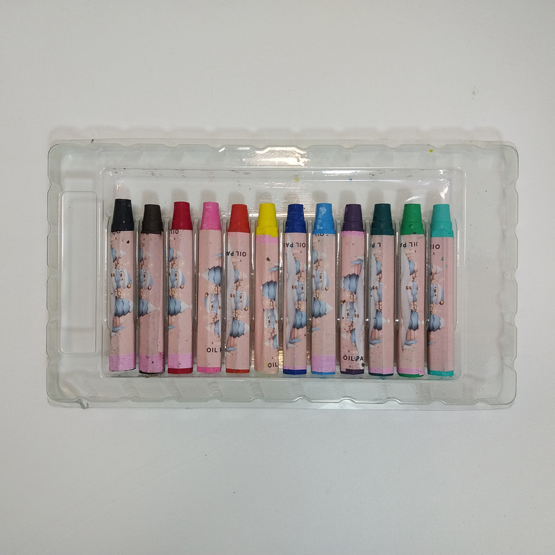 مداد شمعی 12 رنگ اسکای مدل آدم برفی