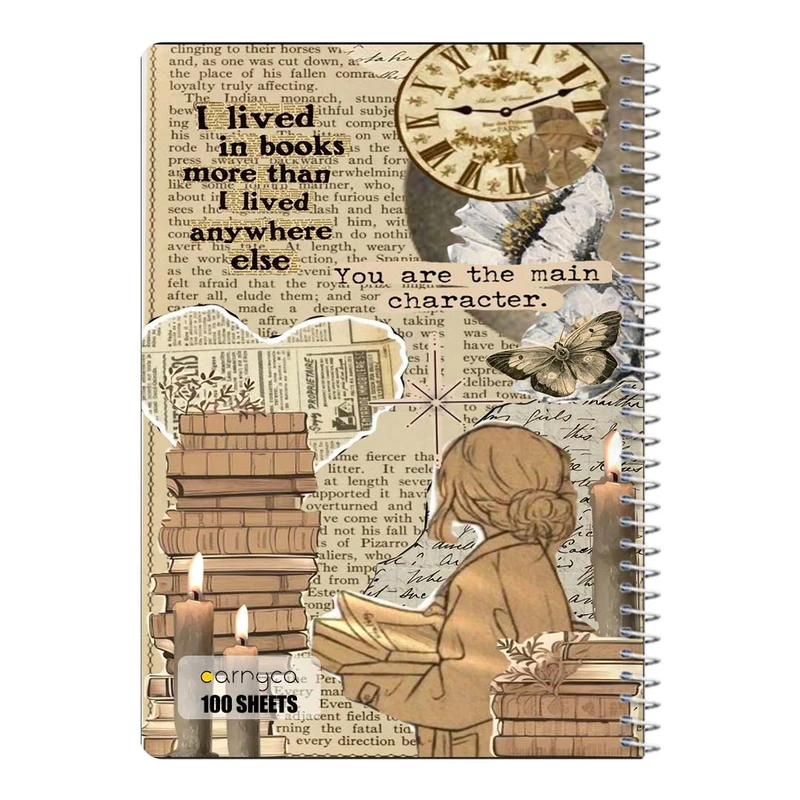 دفتر مشق 100 برگ سیمی کارنیکا طرح وینتج اسکرپ بوک Vintage Scrapbook کد 68520