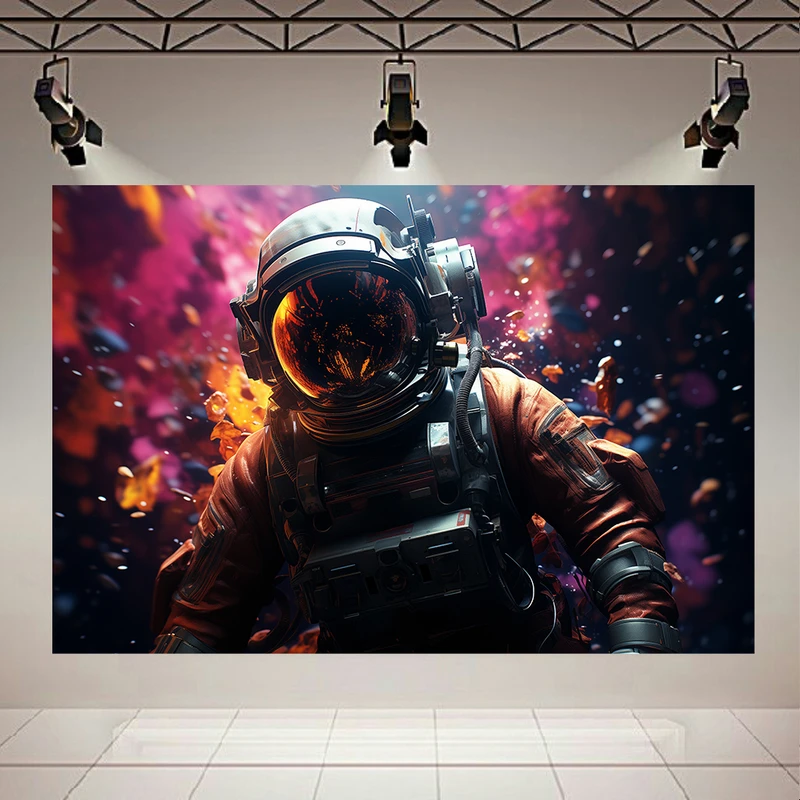 پوستر بک لایت طرح فضانورد گرافیکی کد AR31366