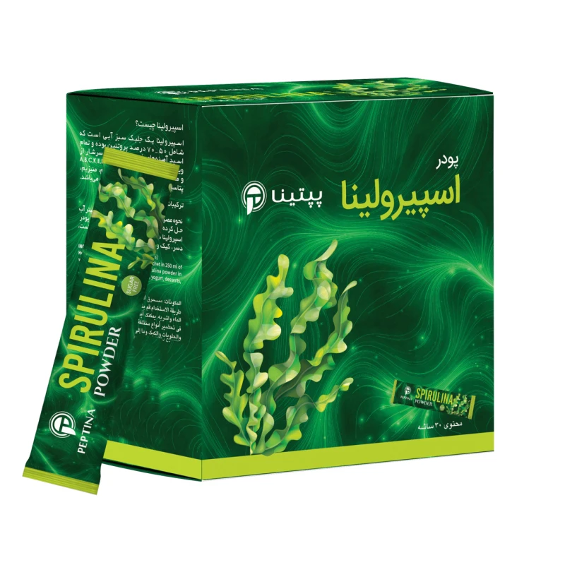 پودر اسپیرولینا سبز پپتینا بسته 30 عددی