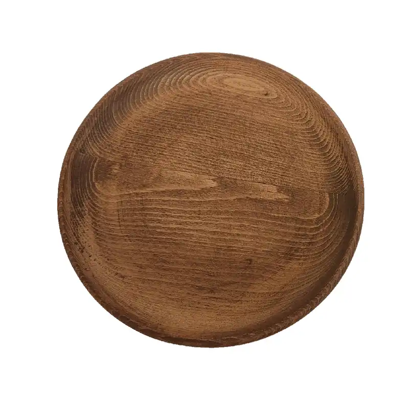 بشقاب چوبی گردوچ مدل گرد کد DK - 3000