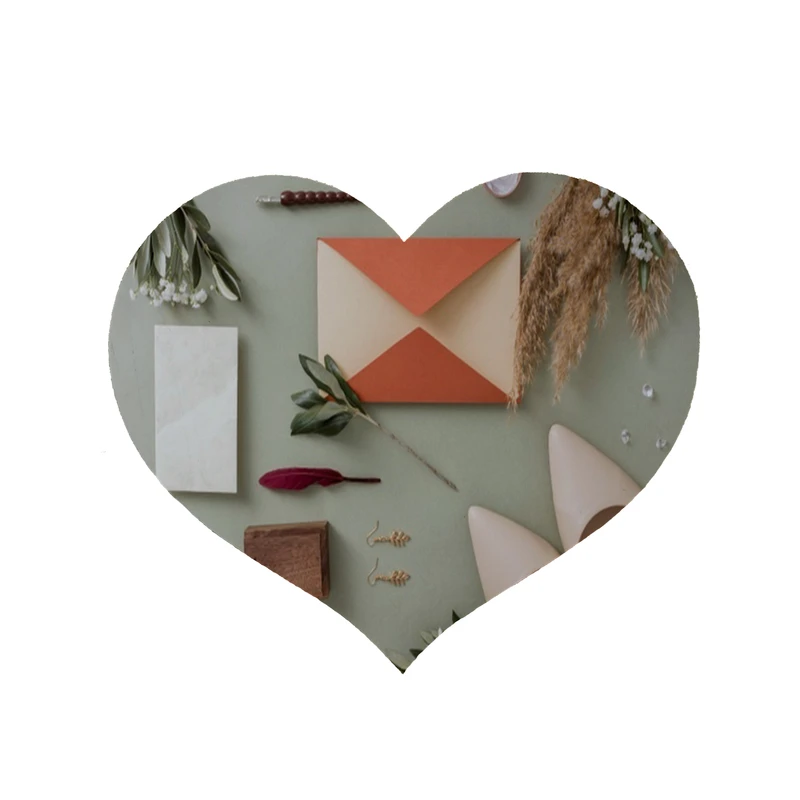 پادری مدل قلب طرح عروسی کد 8046 سایز 90x90 سانتی متر 