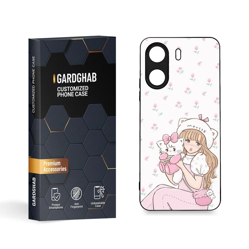 کاور گارد قاب مدل دورژله ای دخترانه مناسب برای گوشی موبایل شیائومی  Poco C65 / Redmi 13c