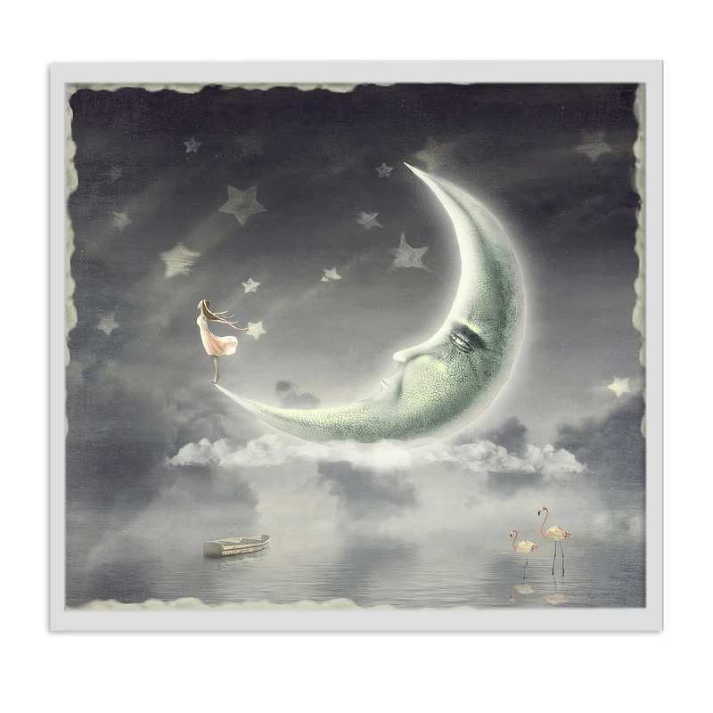 تابلو بکلیت طرح ماه و ستاره کودکانه مدل W-s781