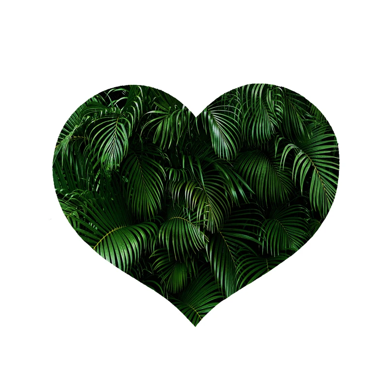  پادری مدل قلبی طرح برگ کد 8321 سایز 90 × 90 سانتی‌متر