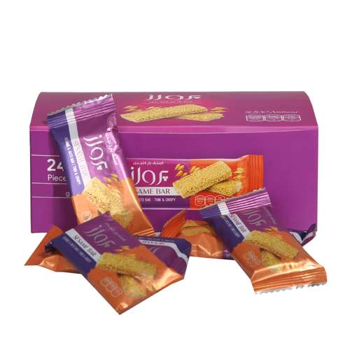 اسنک بار کنجدی پرواز - 250 گرم بسته 24 عددی