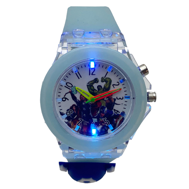 ساعت مچی عقربه ای بچگانه مدل چراغدار کد 26