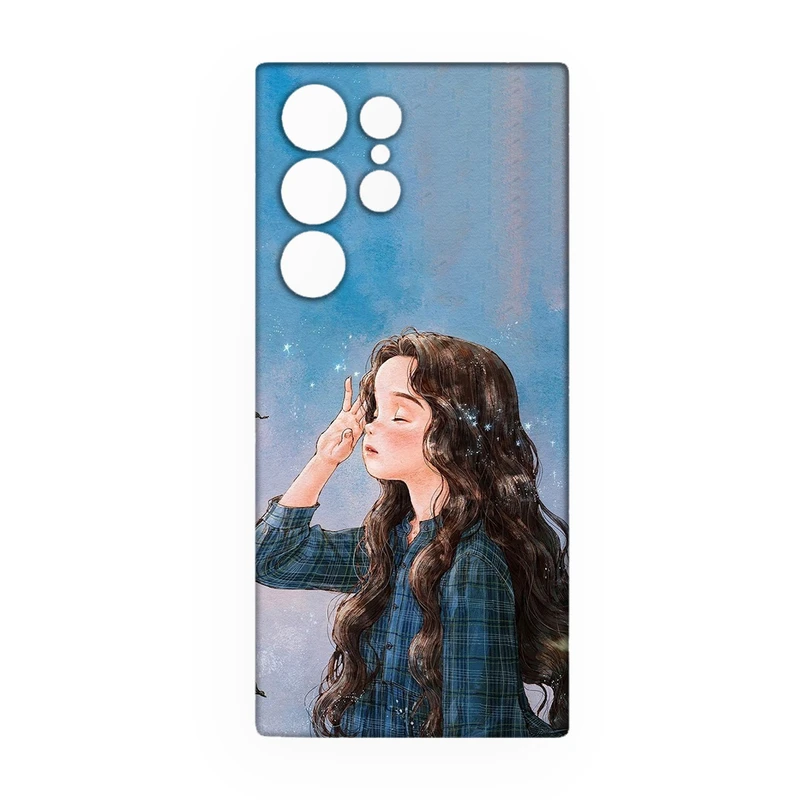 کاور طرح دخترانه کد 134 مناسب برای گوشی موبایل سامسونگ Galaxy S21 Ultra