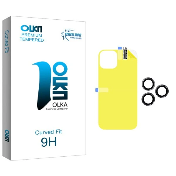 محافظ پشت گوشی کولینگ مدل Olka مناسب برای گوشی موبایل اپل iPhone 15 Pro Max  به همراه محافظ لنز گوشی