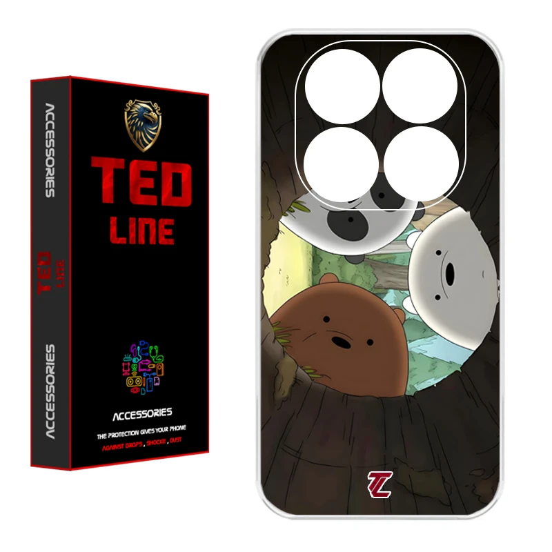 کاور تد لاین طرح خرسی کد 1101 مناسب برای گوشی موبایل شیائومی Redmi Note 14 Pro 4G / Poco X7