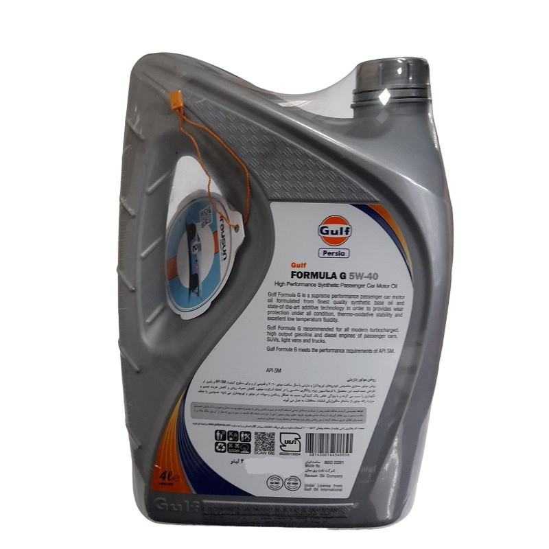 روغن موتور گالف مدل فرمولا جی 5W40 حجم 4 لیتر