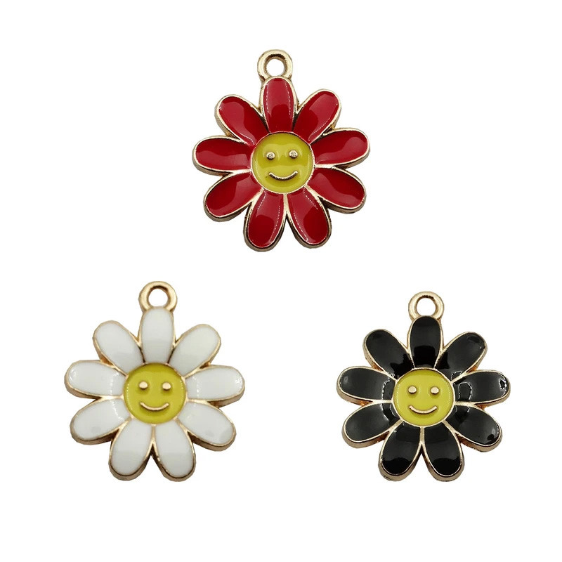 آویز گردنبند بچگانه مدل گل خندان زیبا کد 224