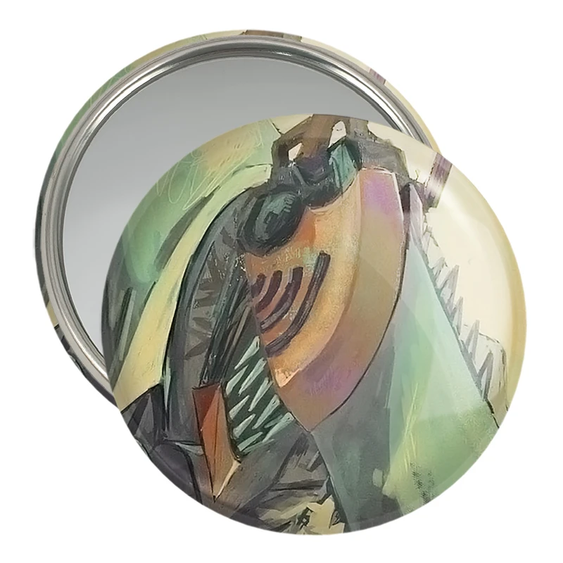 آینه جیبی خندالو مدل دنجی انیمه مرد اره ای Chainsaw Man  کد 18001